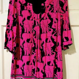 Cute and lightweight Crown & Ivy dress in fun elephant motif .